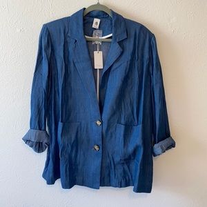 NWT Lightweight chambray denim blazer